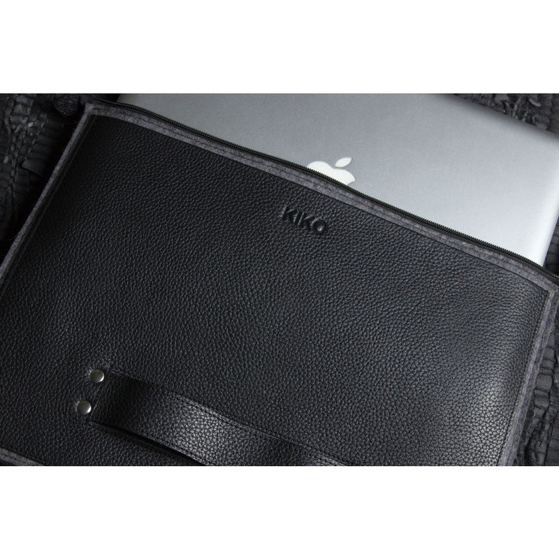 Kiko Leather 13 Macbook Go Case | Black 507