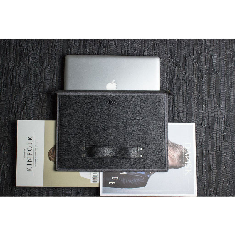Kiko Leather 13 Macbook Go Case | Black 507