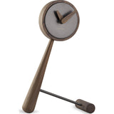 Nomon Mini Puntero T Table Clock | Walnut/Brass