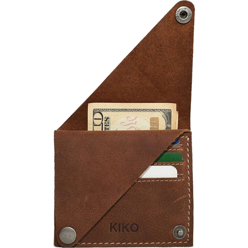 Kiko Leather Wing Fold Card Case | Brown