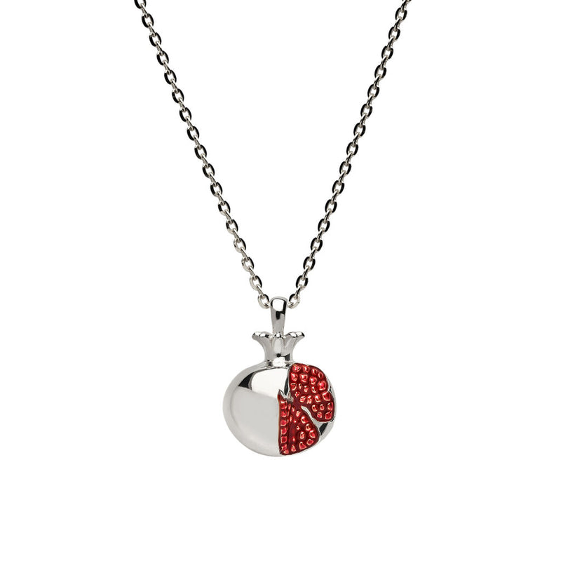 Awe Inspired Pomegranate Charm Necklace | Standard Cable Chain