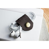 Kiko Leather Cable Holders | Brown 517