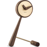 Nomon Mini Puntero G Table Clock | Walnut/Brass