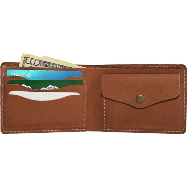 Kiko Leather Coin Bifold Wallet | Brown