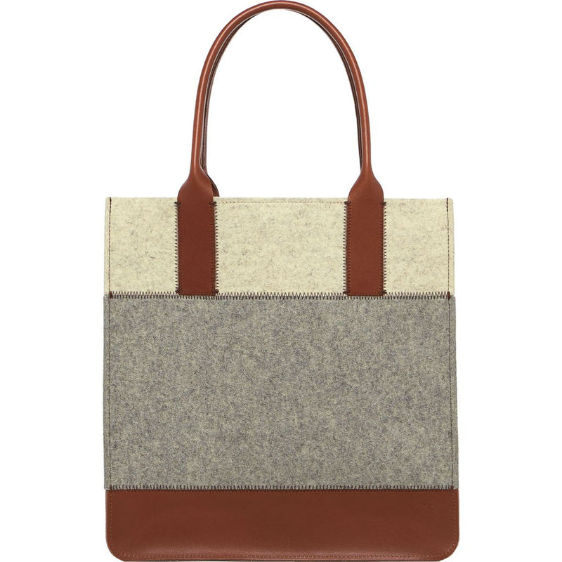Graf Lantz Jaunt Tote Bag | Granite & Heather White Felt / Sienna Leather 5201Gs