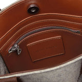 Graf Lantz Jaunt Mini Bag | Granite & Heather White Felt / Sienna Leather 5203Gs