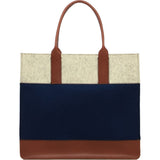 Graf Lantz Jaunt Shopper | Marine & Heather White Felt / Sienna Leather 5204Mrs
