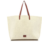 Graf Lantz Hana Boat Bag | Heather White Felt / Sienna Leather 5251Hws