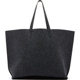 Graf Lantz Hana Boat Bag | Charcoal Felt / Black Leather 5251Chb