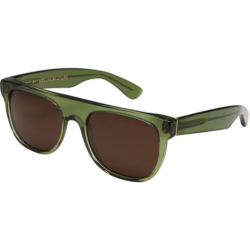 RetroSuperFuture Flat Top Sunglasses | Crystal Green 528