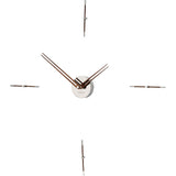 Nomon Mini Merlin 4 N Wall Clock | Chromed Brass/Walnut