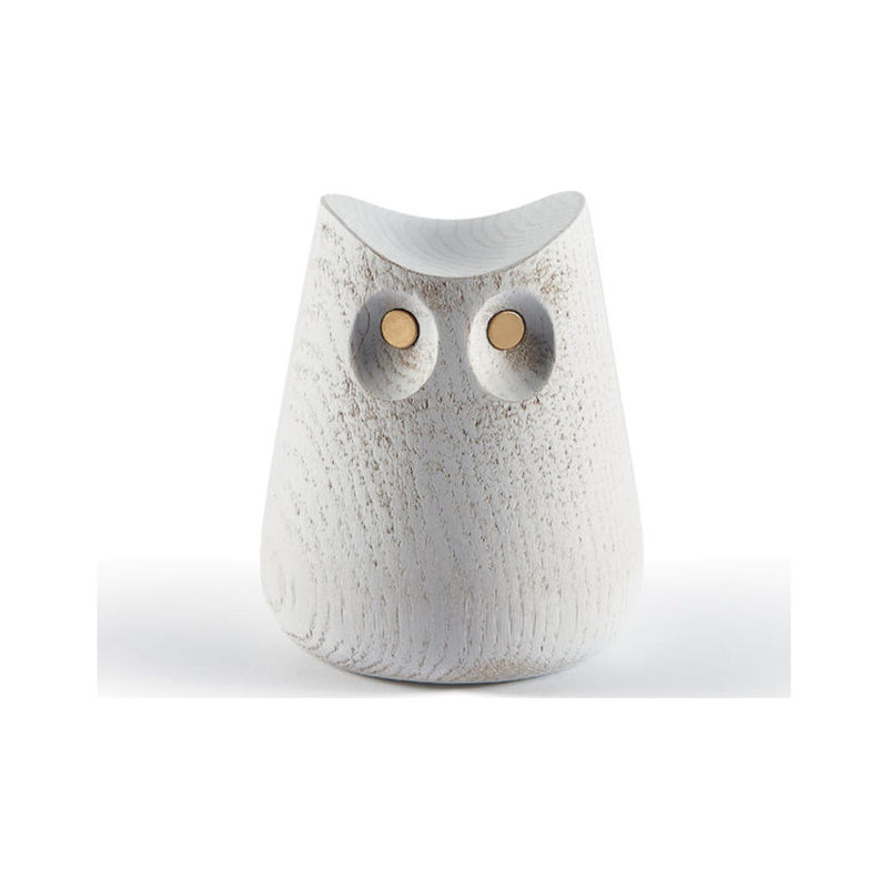 Atipico Savis Small Wooden Owl | Snow 5426