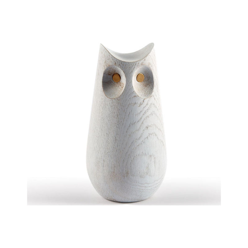 Atipico Savis Large Wooden Owl | Snow 5432