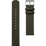 Sternglas Nylon Vegan Strap 20mm | Forest Green Silver