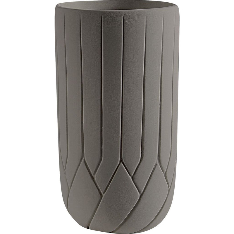 Atipico Frattali Large Ceramic Vase | Beige Gray 5547