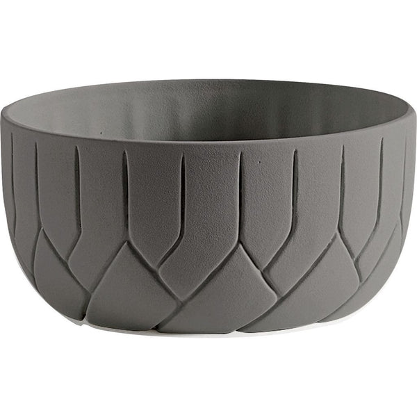 Atipico Frattali Large Ceramic Bowl | Beige Gray