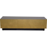 Nuevo Asher Coffee Table | Gold Stainless Steel X Brushed