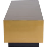Nuevo Asher Coffee Table | Gold Stainless Steel X Brushed