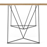 TemaHome Flow Desk | Pure White & Plywood / Black Lacquered Steel 190040-FLOW