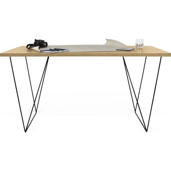 TemaHome Flow Desk | Oak / Black Lacquered Steel 190040-FLOW