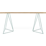 TemaHome Flow Desk | Pure White & Plywood / Sea Green Lacquered Steel 190040-FLOW