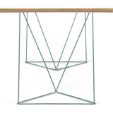 TemaHome Flow Desk | Pure White & Plywood / Sea Green Lacquered Steel 190040-FLOW