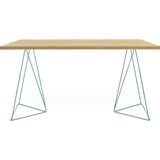 TemaHome Flow Desk | Oak / Sea Green Lacquered Steel 190040-FLOW