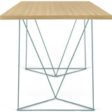 TemaHome Flow Desk | Oak / Sea Green Lacquered Steel 190040-FLOW