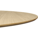 TemaHome Row 150 Round Trestle Dining Table | Oak / Black Steel 9500.053566