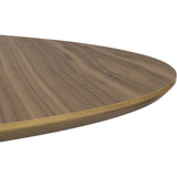 TemaHome Row 120 Round Trestle Dining Table | Walnut / Black Steel 9500.053597