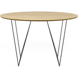TemaHome Row 120 Round Trestle Dining Table | Oak / Black Steel 9500.053627
