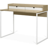 Temahome Rise Desk | Light Oak/White