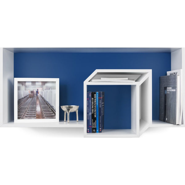 TemaHome Cubic Shelf | Pure White / Dark Blue Back 199022-CUBIC