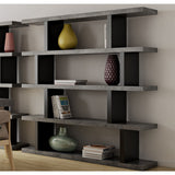 TemaHome Step High Bookcase | Concrete Look / Pure Black 020058-STEPHIGH