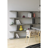 TemaHome Step High Bookcase | Concrete Look / Pure Black 020058-STEPHIGH