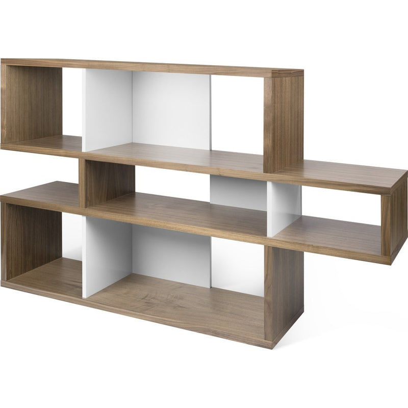 TemaHome London Composition Bookcase 2010-001 | Walnut Frame, Pure White Backs 098020-LONDON1
