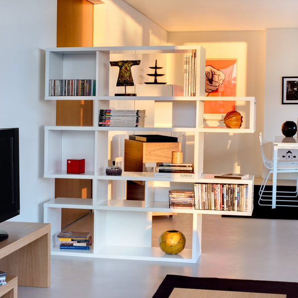 TemaHome London Composition Bookcase 2010-002 | Pure White Frame, Pure White Backs 098020-LONDON2