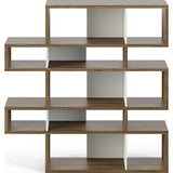 TemaHome London Composition Bookcase 2010-002 | Walnut Frame, Pure White Backs 098020-LONDON2
