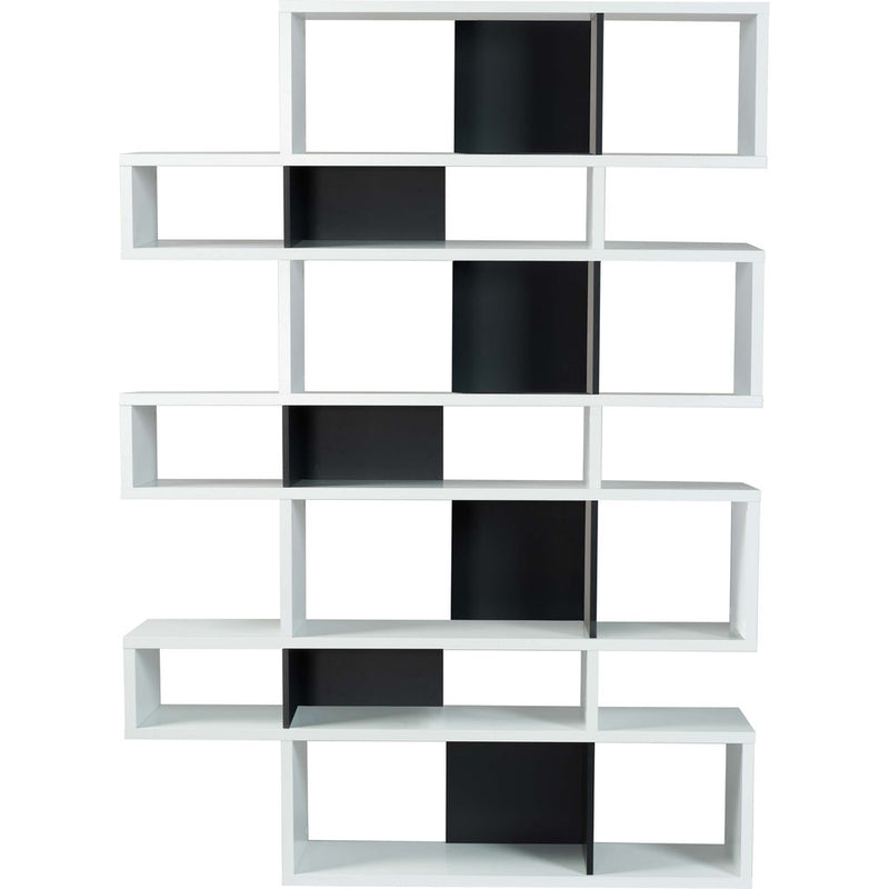 TemaHome London 003 Compostition Bookcase | Pure White Frame, Pure Black Backs 9500.314988