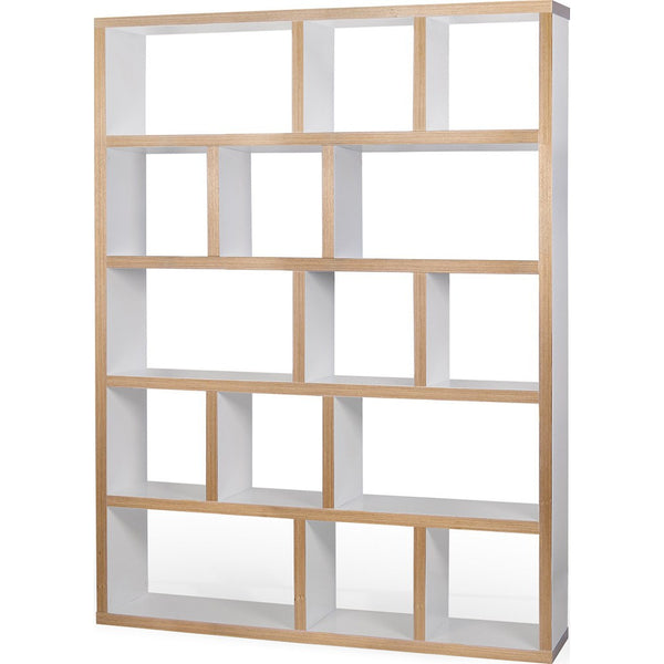 TemaHome Berlin 5 Levels Bookcase 150 Cm | Pure White / Plywood 118999-BERLIN5150