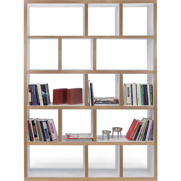 TemaHome Berlin 5 Levels Bookcase 150 Cm | Pure White / Plywood 118999-BERLIN5150