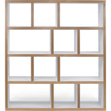 TemaHome Berlin 4 Levels Bookcase 150 Cm | Pure White / Plywood 118999-BERLIN4150
