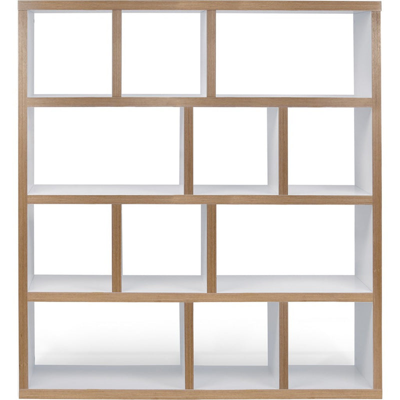 TemaHome Berlin 4 Levels Bookcase 150 Cm | Pure White / Plywood 118999-BERLIN4150