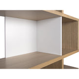 TemaHome London 003 Compostition Bookcase | Oak Frame, Pure White Backs 9500.319723