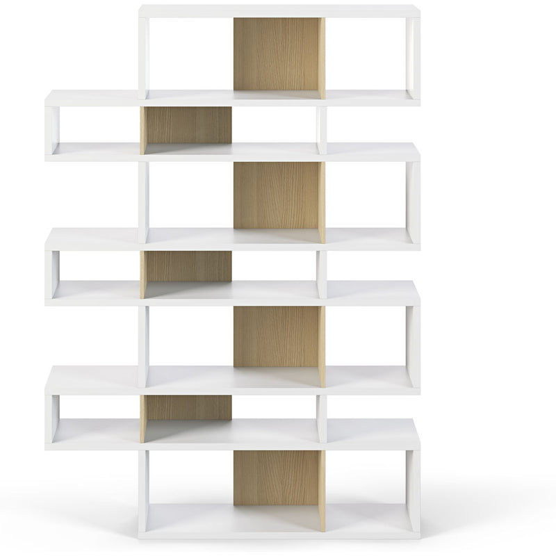 TemaHome London 003 Compostition Bookcase | Pure White Frame, Oak Backs 9500.319747