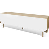TemaHome Dann Sideboard 201 w/ Wood Legs | Oak / Pure White 163082-DANN195