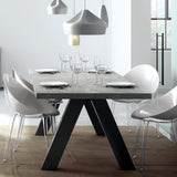 TemaHome Apex Dining Table | Concrete Look / Pure Black 147040-APEXFIX