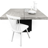 TemaHome Dusk 130 Dining Table | Concrete Look / Pure Black 9500.613234