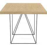 TemaHome Multi 160 Trestle Dining Table | Oak / Black Lacquered Steel 9500.61376