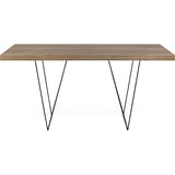TemaHome Multi 160 Trestle Dining Table | Walnut / Black Lacquered Steel 9500.613777